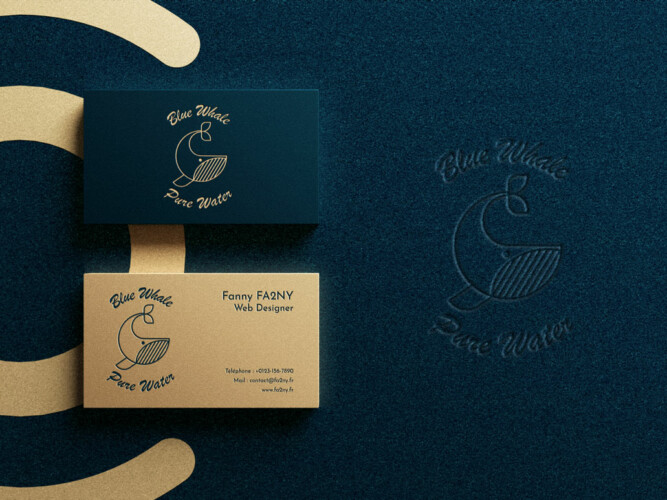 Logo Blue Whale mockup carte de visite